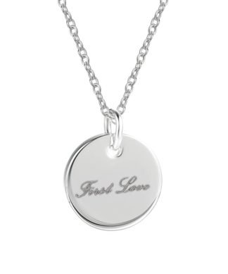 Collier medaille amour argent