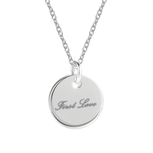 Collier medaille amour argent