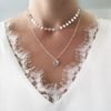 collier multirang medaille argent