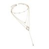 collier multirangs corne pierre swarovski