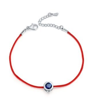 Bracelet argent oxyde de zirconium Bleu