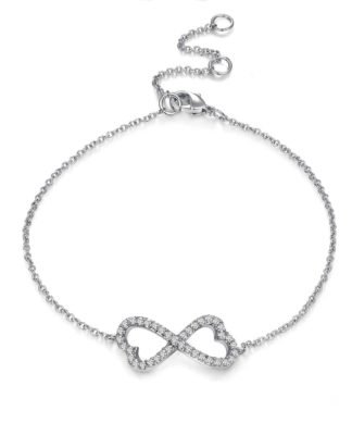 Bracelet cadeau femme - bracelet noeud zirconium