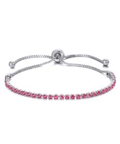 Bracelet cadeau femme - strass rose
