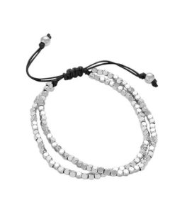 Bracelet original- perles argent