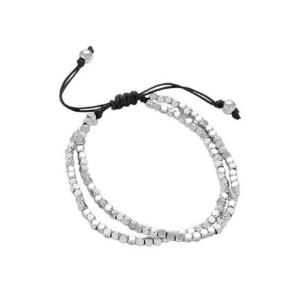 Bracelet original- perles argent