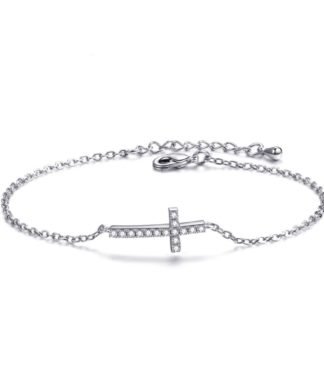 bracelet croix argent