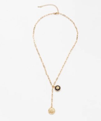 Collier tendance 2020 medaille noire