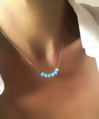 Collier delicat minimaliste chaine argent