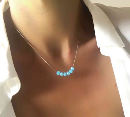 Collier delicat minimaliste chaine argent