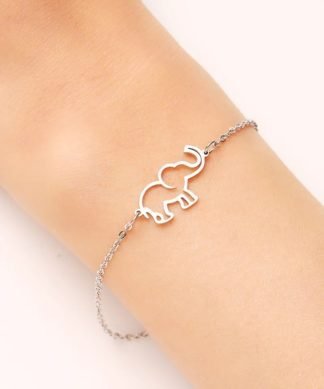 Bracelet elephant acier