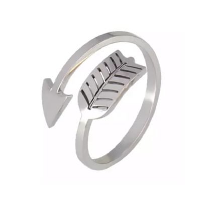 Bague ouverte fleche acier