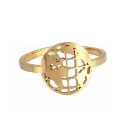 Bague ouverte mappemonde