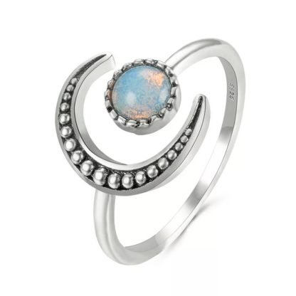 Bague pierre de lune vintage