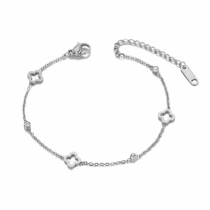 Bracelet argente strass tendance 2024