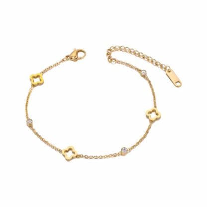 Bracelet dore strass tendance 2024