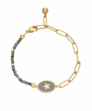 Bracelet etoile gris tendance 2024