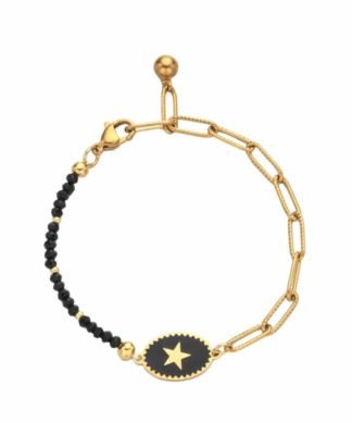 Bracelet etoile noire tendance 2024