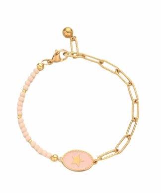 Bracelet etoile rose tendance 2024