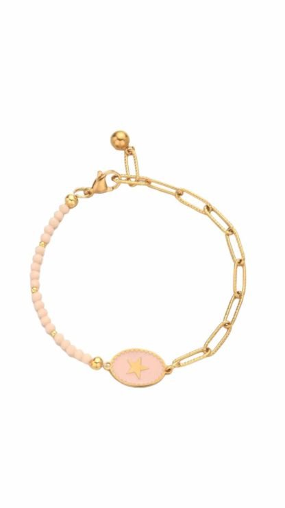 Bracelet etoile rose tendance 2024