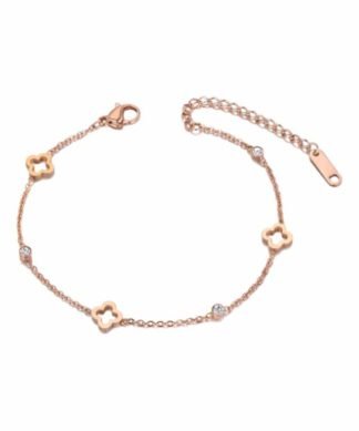 Bracelet or rose strass tendance 2024