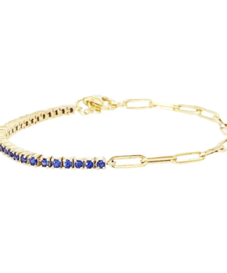 Bracelet oxydes de zirconium bleu tendance 2024