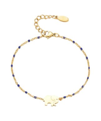 Bracelet elephant bleu