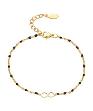 Bracelet infini rosaire noir