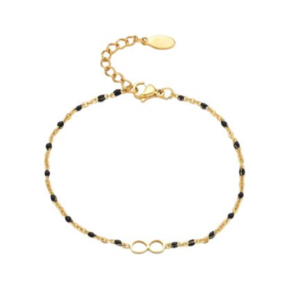 Bracelet infini rosaire noir