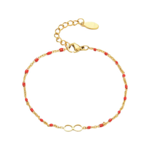 Bracelet infini rosaire rouge