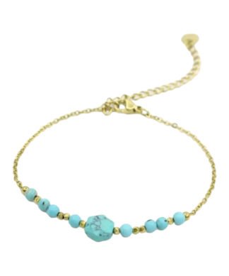 Bracelet pierres turquoise tendance 2024