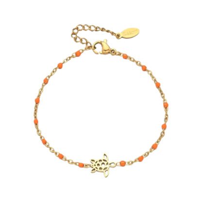 Bracelet tortue orange