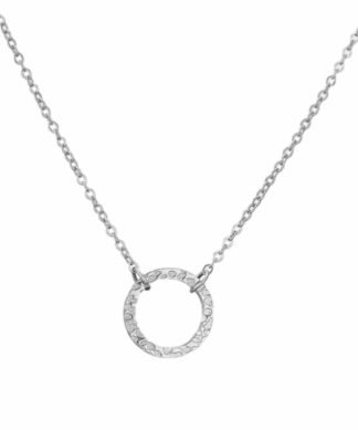 Collier cercle martele