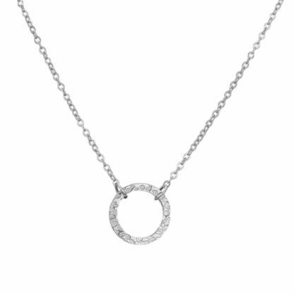 Collier cercle martele