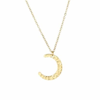 Collier lune dore