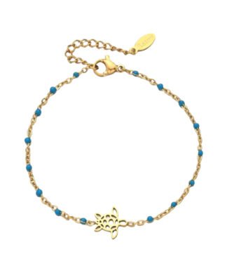 Bracelet tortue rosaire bleu