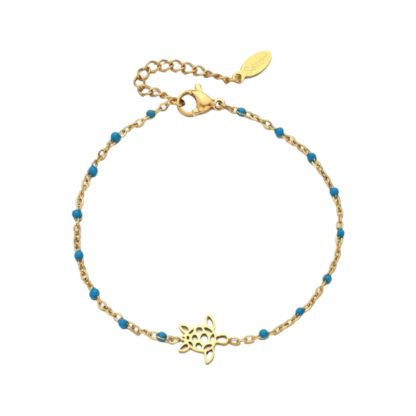 Bracelet tortue rosaire bleu